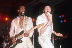 ERM2TR COMMODORES  Americn funk/rock group in 1978 with Lionel Ritchie  at right and Thomas McClary