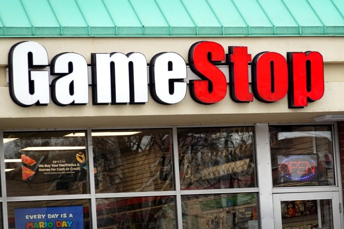 CHICAGO, ILLINOIS - MARCH 16: A GameStop store operates in a strip mall on March 16, 2023 in Chicago, Illinois. The gaming retailer, which is scheduled to report earnings on March 21, saw its stock price jump more than five percent today.  (Photo by Scott Olson/Getty Images)