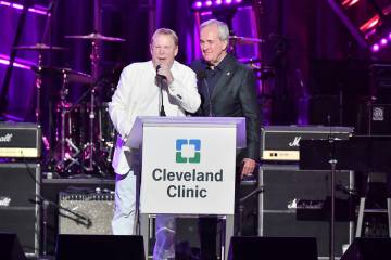 Mark Davis and Larry Ruvo are seen onstage during Keep Memory Alive Hosts Star-Studded Lineup A ...