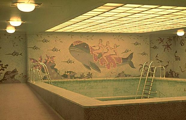 An interior swimming pool aboard a 'Strength Through Joy' cruise ship, part of the Nazi regime's program of leisure activities
