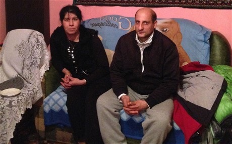 Florin Stancu and his wife Emilia in their home on the Pata Rat chemical waste dump