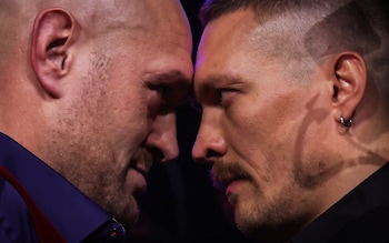 Tyson Fury face to face with Oleksandr Usyk