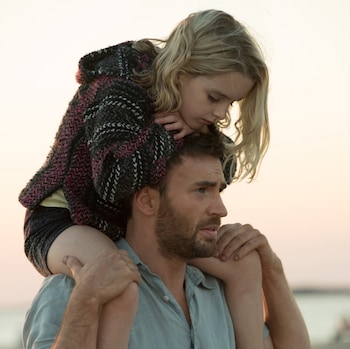 Chris Evans with Mckenna Grace in Gifted