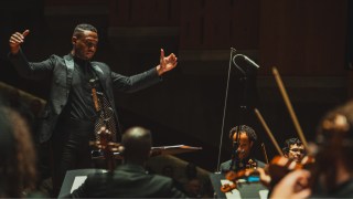 Malcolm J Merriweather leading the Chineke! Orchestra at Queen Elizabeth Hall in London