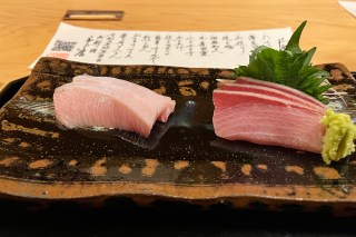 Yellowfin sashimi at the two-Michelin-star Oryouri Fujii
