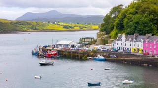 The woman was taken to hospital in Portree, on the Isle of Skye