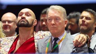 Warren gets an embrace from Fury. The 72-year-old has encouraged his 35-year-old charge to start thinking about what he will do with his life after boxing