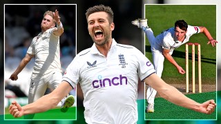 Wood, centre, is set to play a key role for England in Australia, where he could be joined by the likes of Stone, left, and Lawes