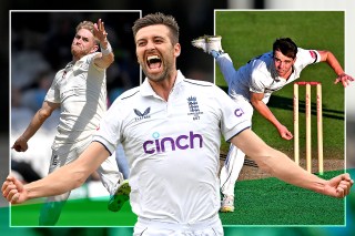 Wood, centre, is set to play a key role for England in Australia, where he could be joined by the likes of Stone, left, and Lawes