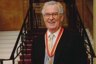 Oliver at his investiture in 2007. Earlier he advised on the tax implications of the Big Bang financial reforms introduced by the Thatcher government