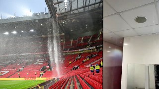 The sight of water cascading down the stands and the walls of the away dressing room was met with derision on social media