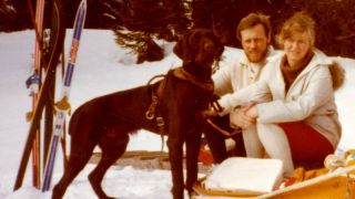 Tom and Anne-Elisabeth Hagen, pictured on a skiing trip in the 1980s, were married for half a century
