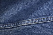 A section of blue denim jeans