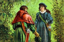 Robin Hood and Madi Marian meet in Sherwood Forest