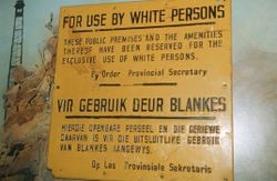 South African Apartheid-era sign