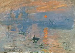 Impressionist painting by Claude Monet of sunrise