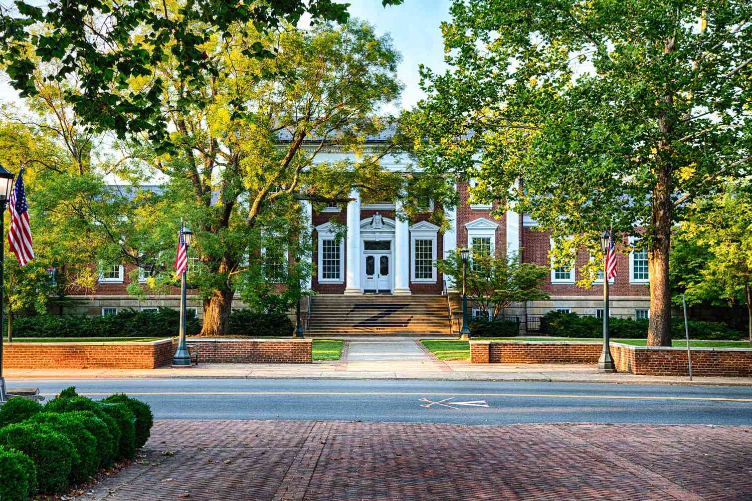 The office of the University President at Madison Hall. An office building on the campus of the University of Virginia. Charlottesville, Virginia.