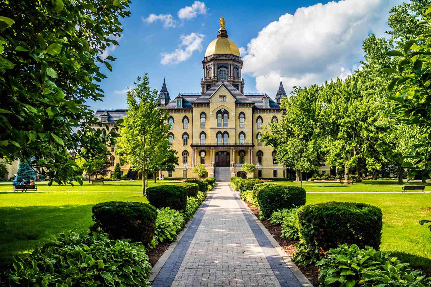 A gorgeous view of the campus while taking a stroll inside of Notre Dame