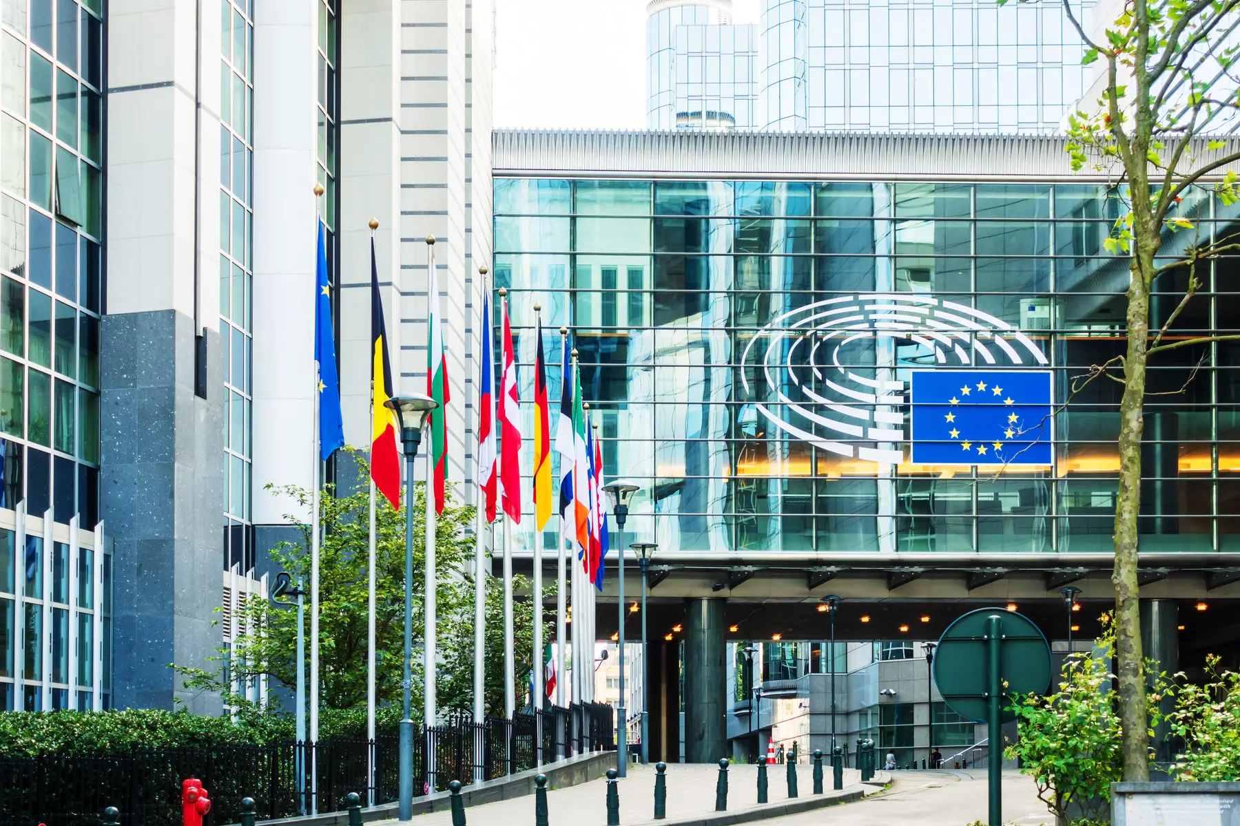 EU Parliament building in Brussels