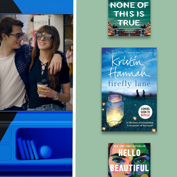 A collage of summer happenings. On the left: a tube of mascara, in the middle: The Idea of You on Prime Video, on the right: three books in Amazon's Book Sale. 