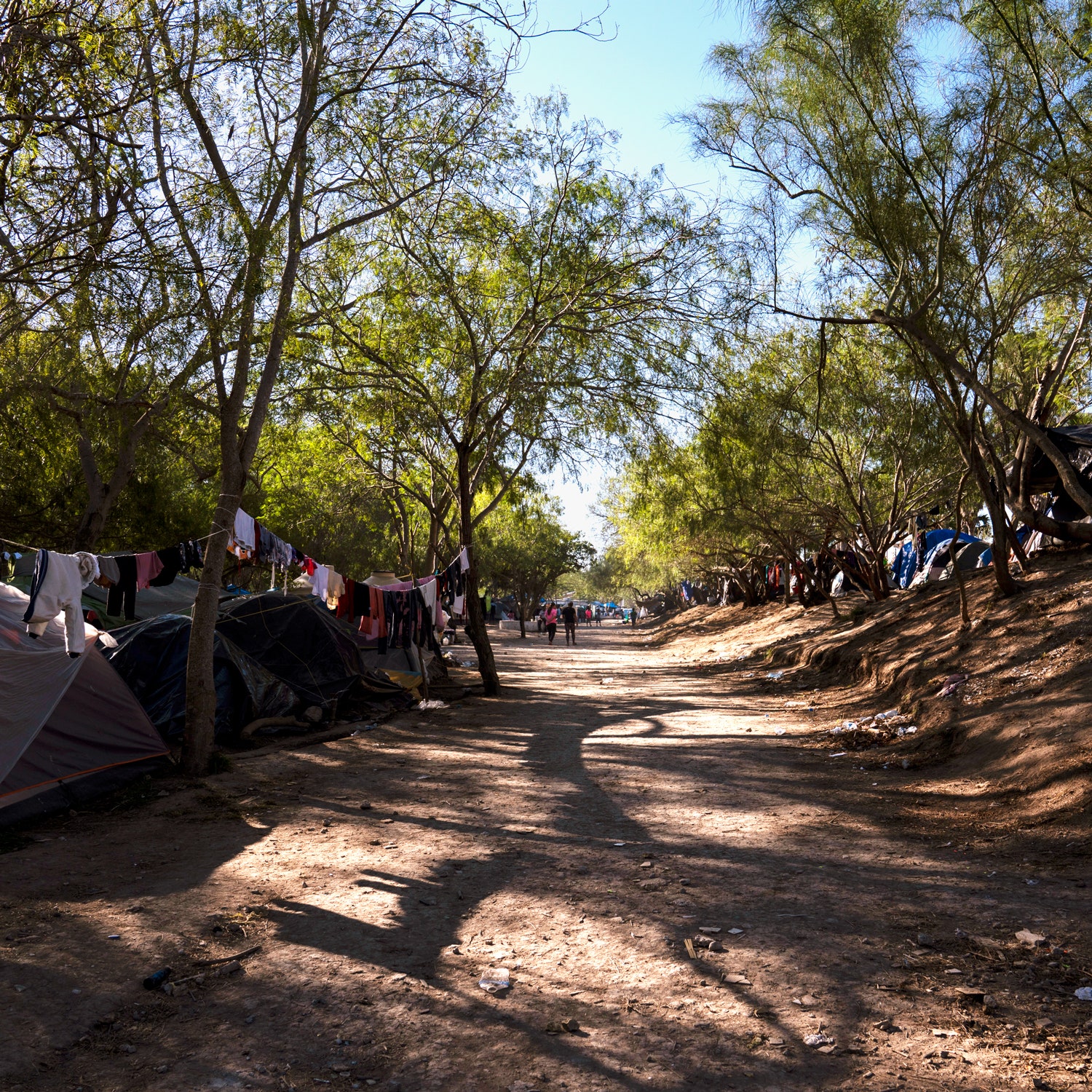 An encampment where people that are seeking asylum in the U.S. live as seen on Dec. 14 2019. The majority are Central...
