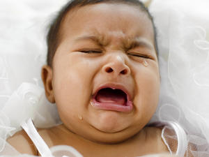 young baby crying