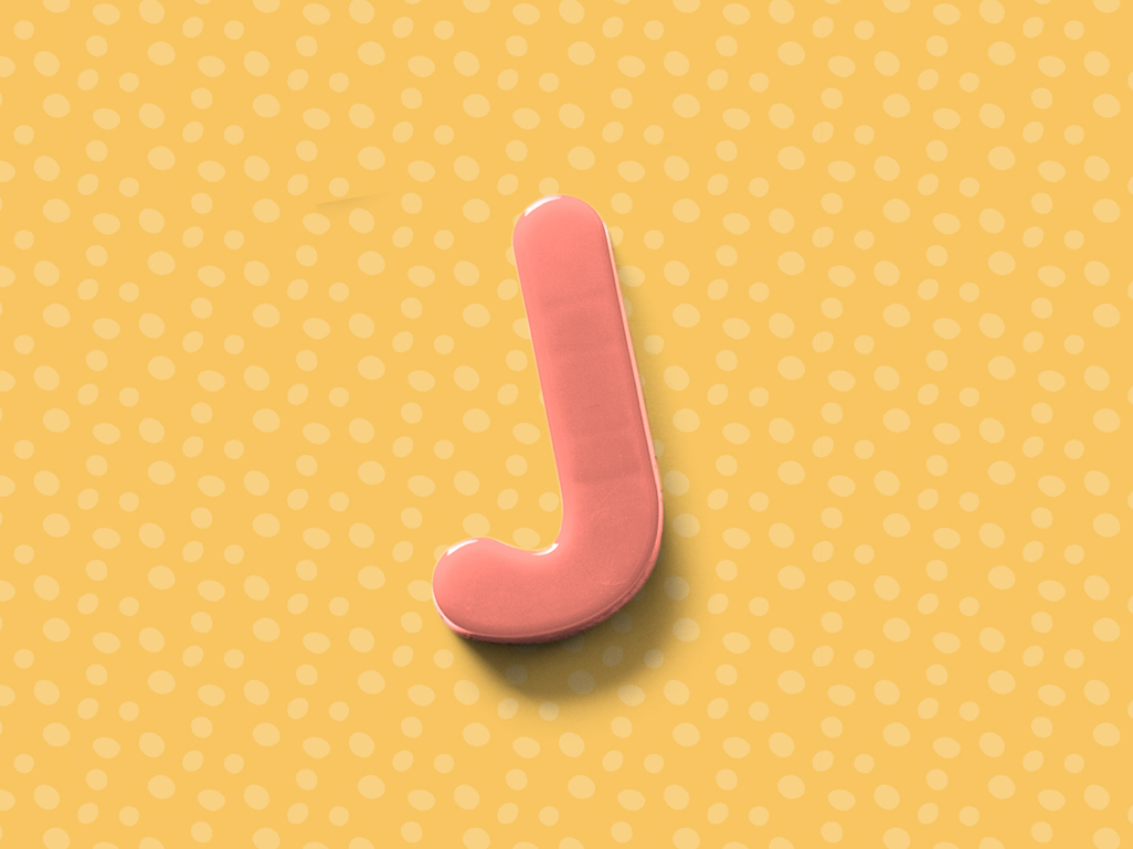 orange letter j