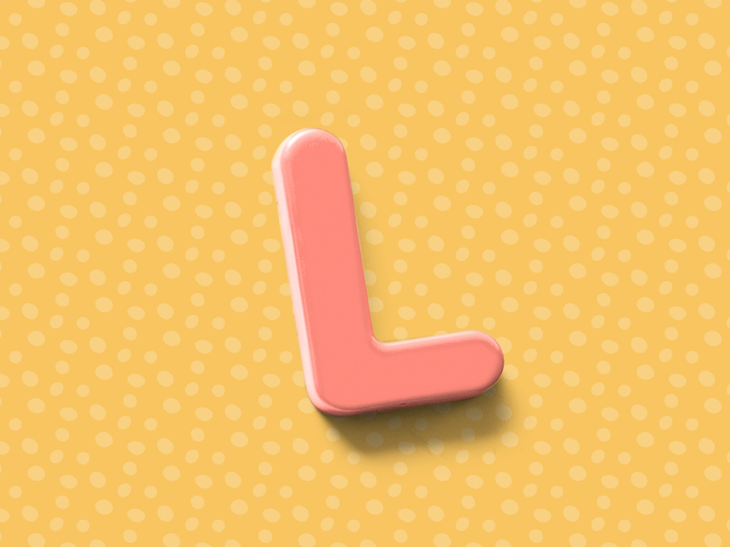 orange letter l