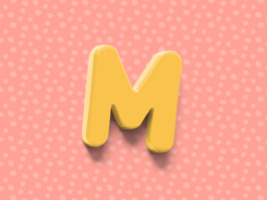 yellow letter m