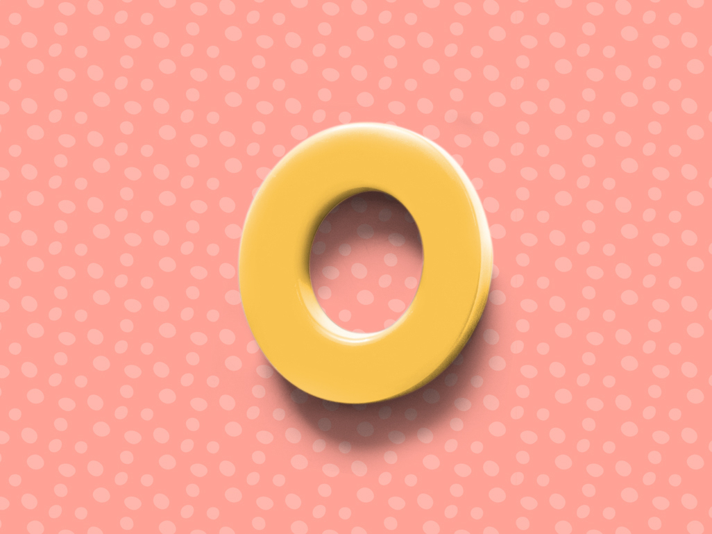 yellow letter o