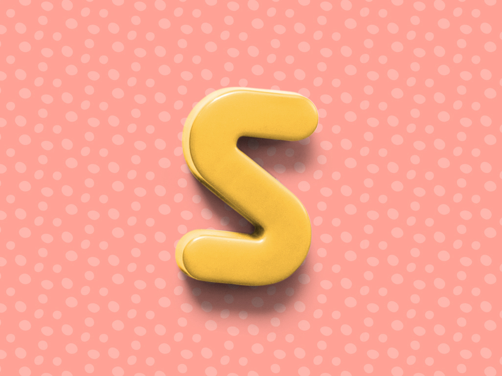 yellow letter s
