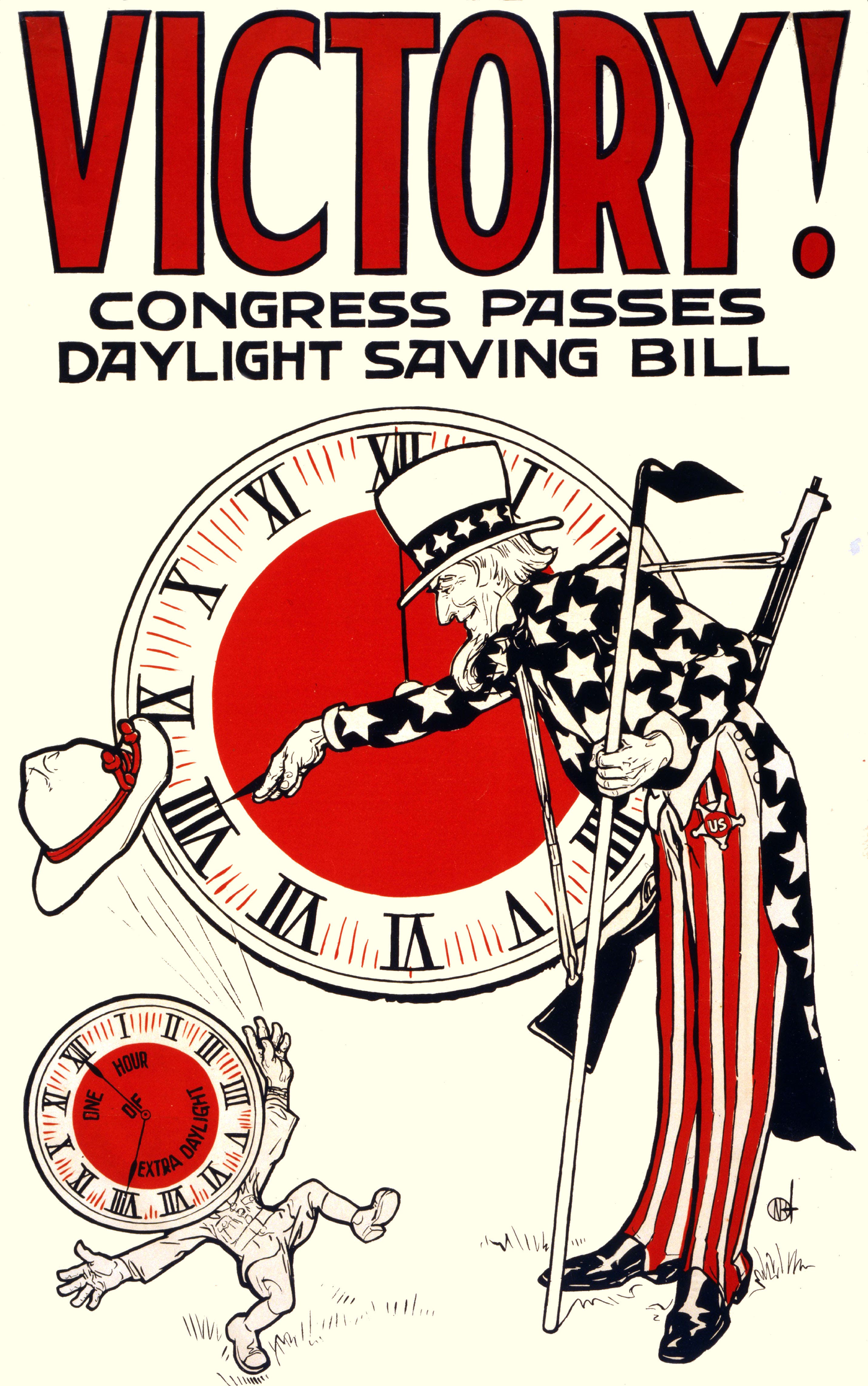 1918 Daylight Savings Bill Poster