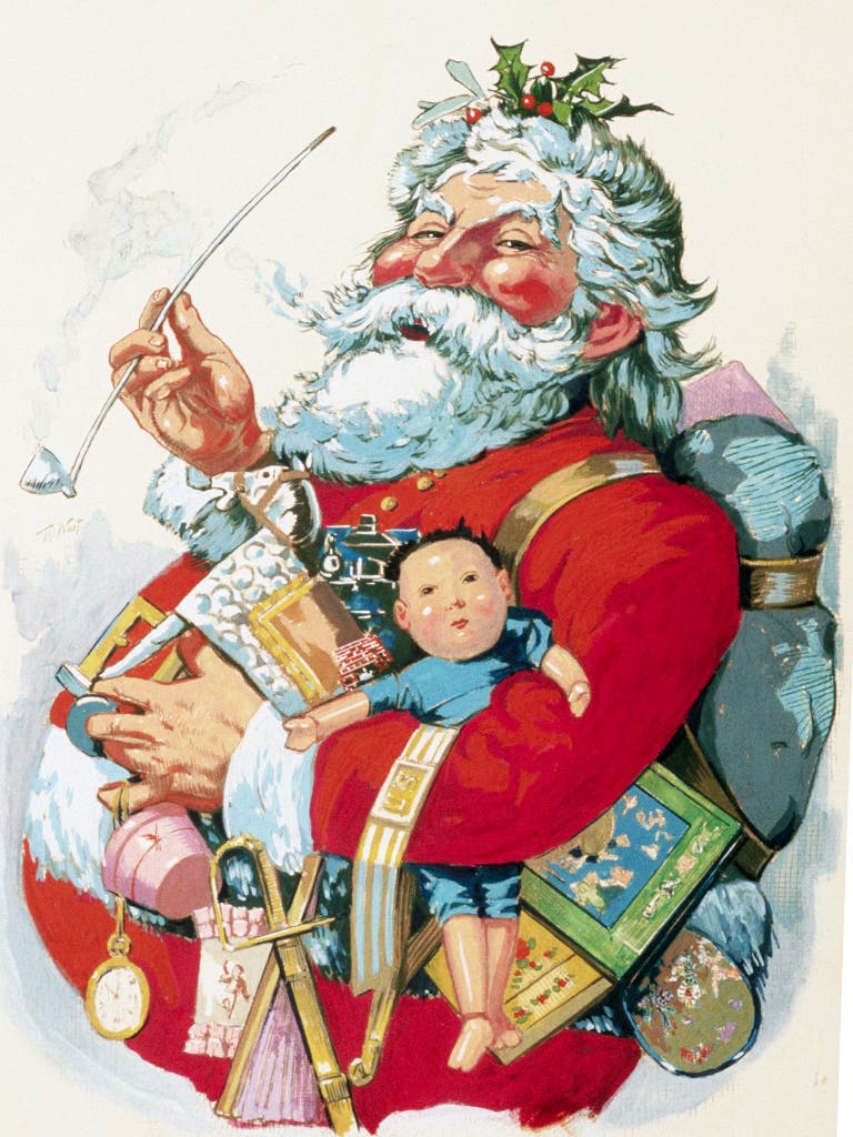 St. Nicholas (Santa Claus) based on Thomas Nast's famed figure.