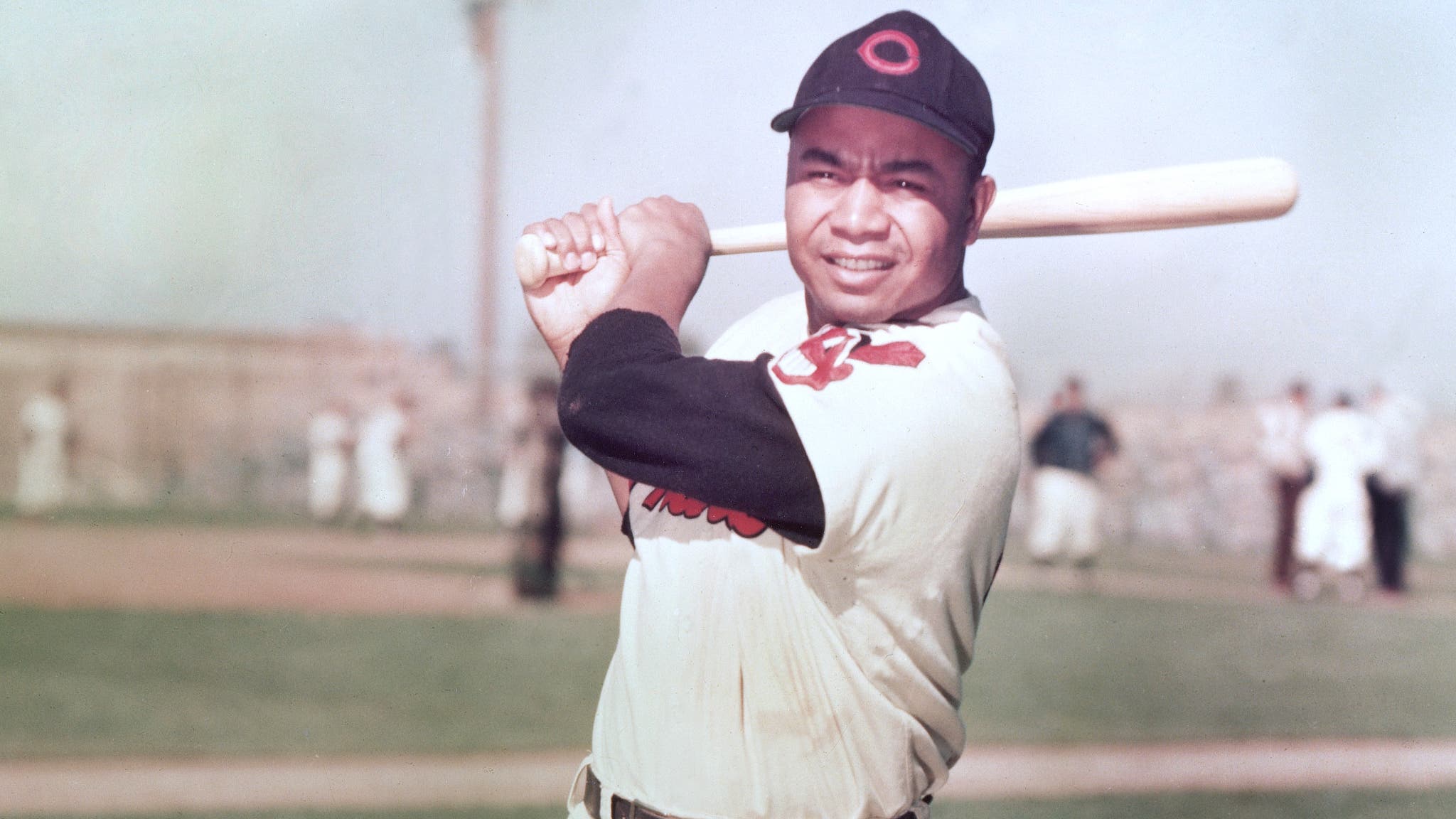 Hall of Famer Larry Doby suited up for the Cleveland Indians