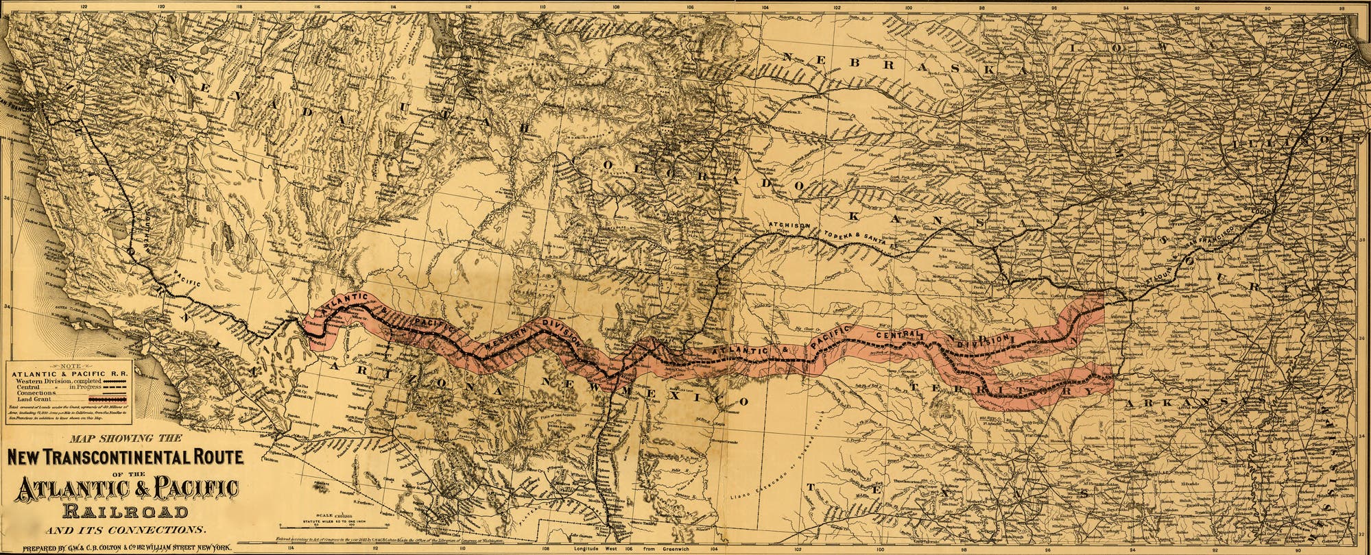 Map of the Transcontinental Railroad