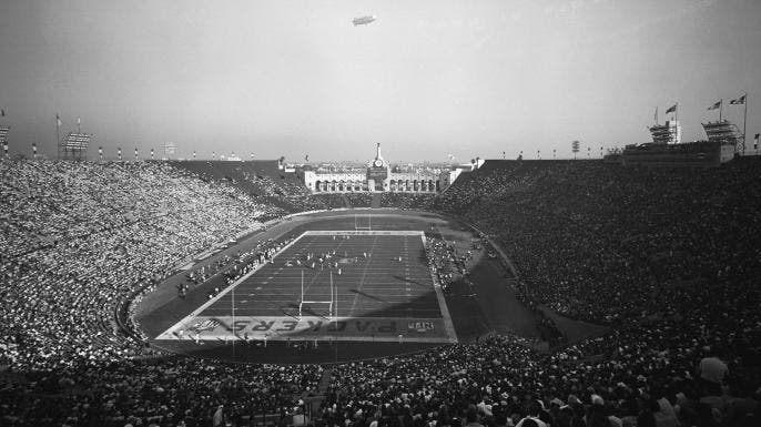The only non-sellout for a Super Bowl was the first game, played in Los Angeles between the Kansas City Chiefs and Green Bay Packers.