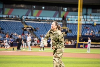 CAR tosses first pitch, awards $240K Minuteman Scholarship for Army Reserve’s birthday