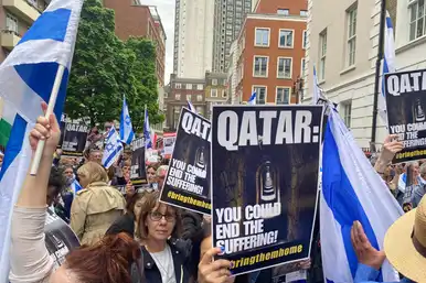 UK community calls on Qatar to bring the hostages home