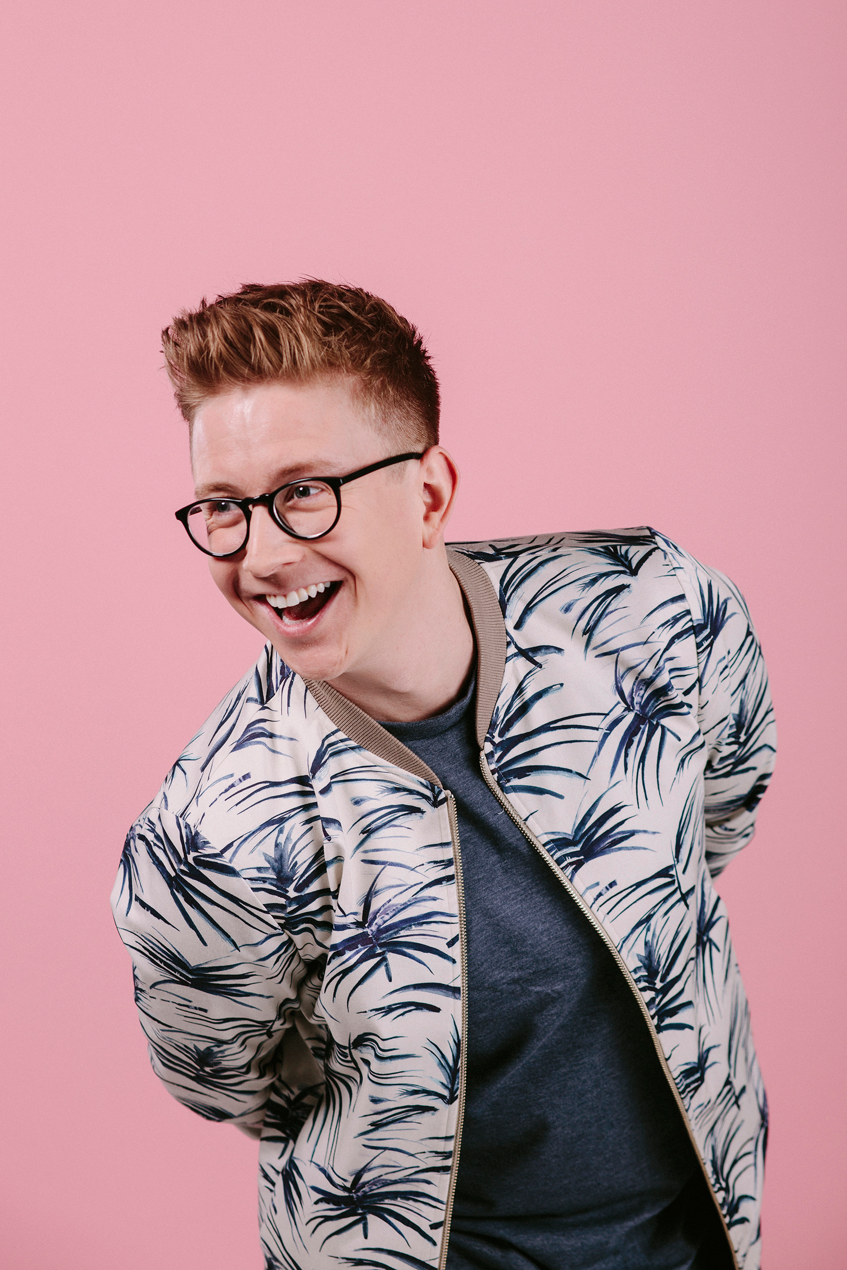 Tyler Oakley photographed for Time in Los Angeles on Feb. 8, 2017.