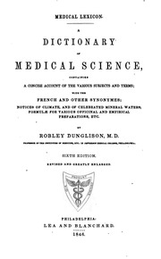 Cover of edition medicallexicona04dunggoog