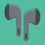 illustrated ear buds icon