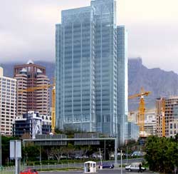 Cape Town's tallest building, Portside, is 32 storeys high and 142m high. Image:
