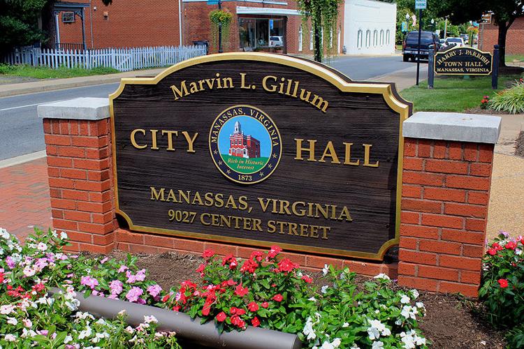 City of Manassas Town Hall sign