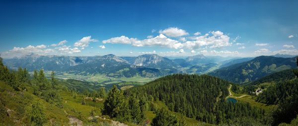 하늘,정신 분석,산들,오스트리아,파란 하늘,산악 지형