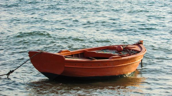 more, čln, letné, kanoe, pádlo, oranžový