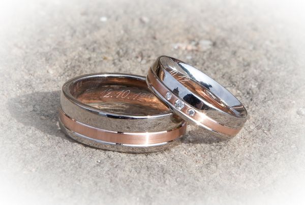 bröllop,ringa,symbol,metall,gift,äktenskap