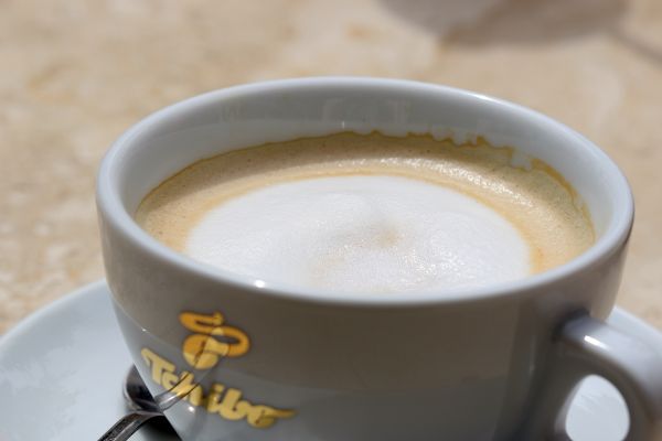 kaviareň, káva, aróma, pohár, laté, cappuccino