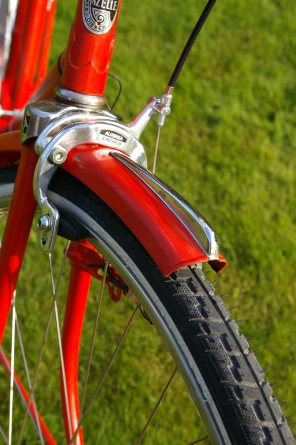 ruota, vecchio, bicicletta, bicicletta, rosso, veicolo