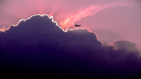 облак,небе,атмосфера,силует,самолет,самолет