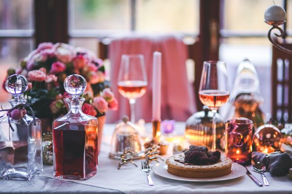 tafel,maaltijd,wijn,reeks,Kerstmis,huwelijk